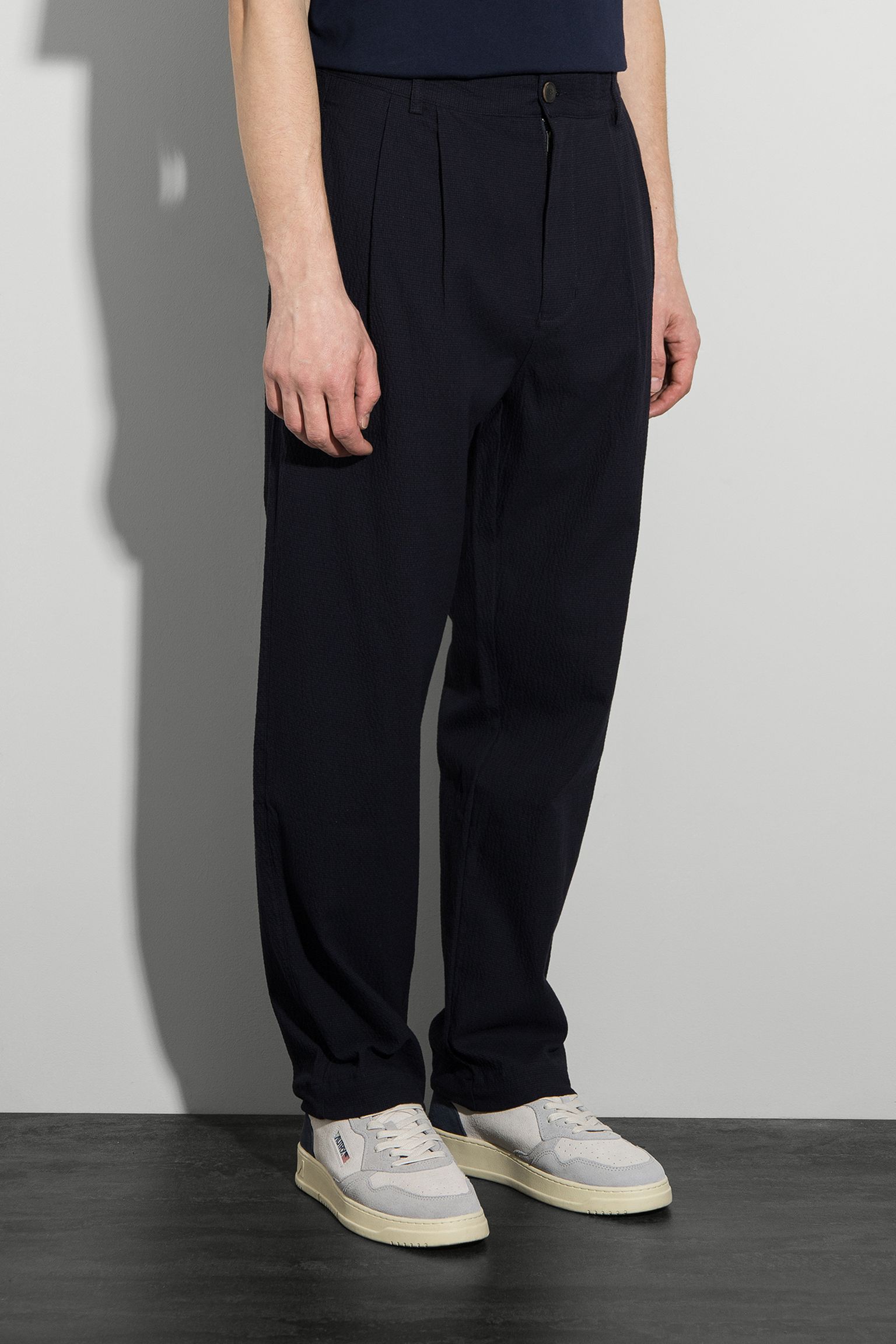 Брюки Double Pleats Seersucker з доставкою