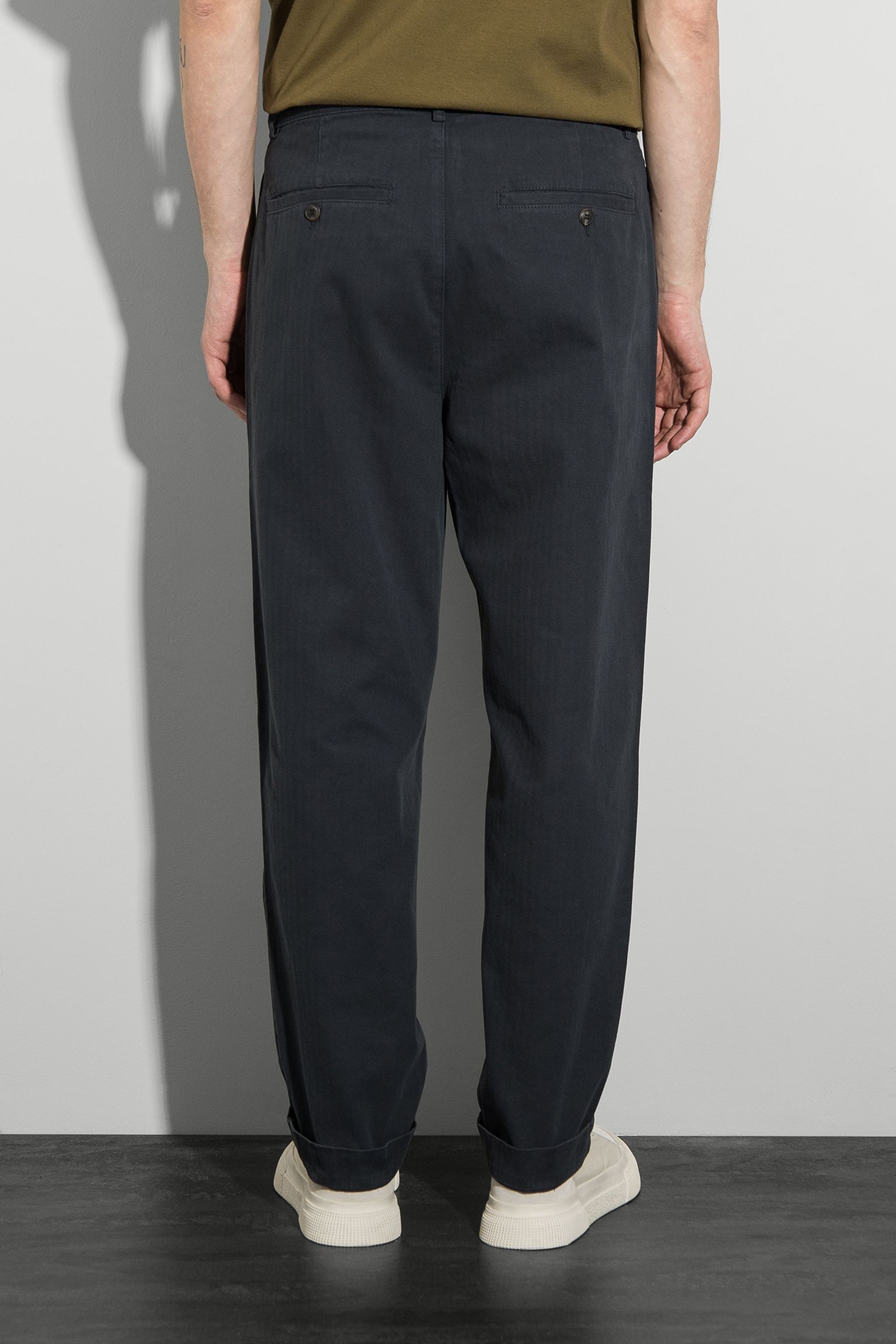 Стильные Брюки Double Pleats Seersucker