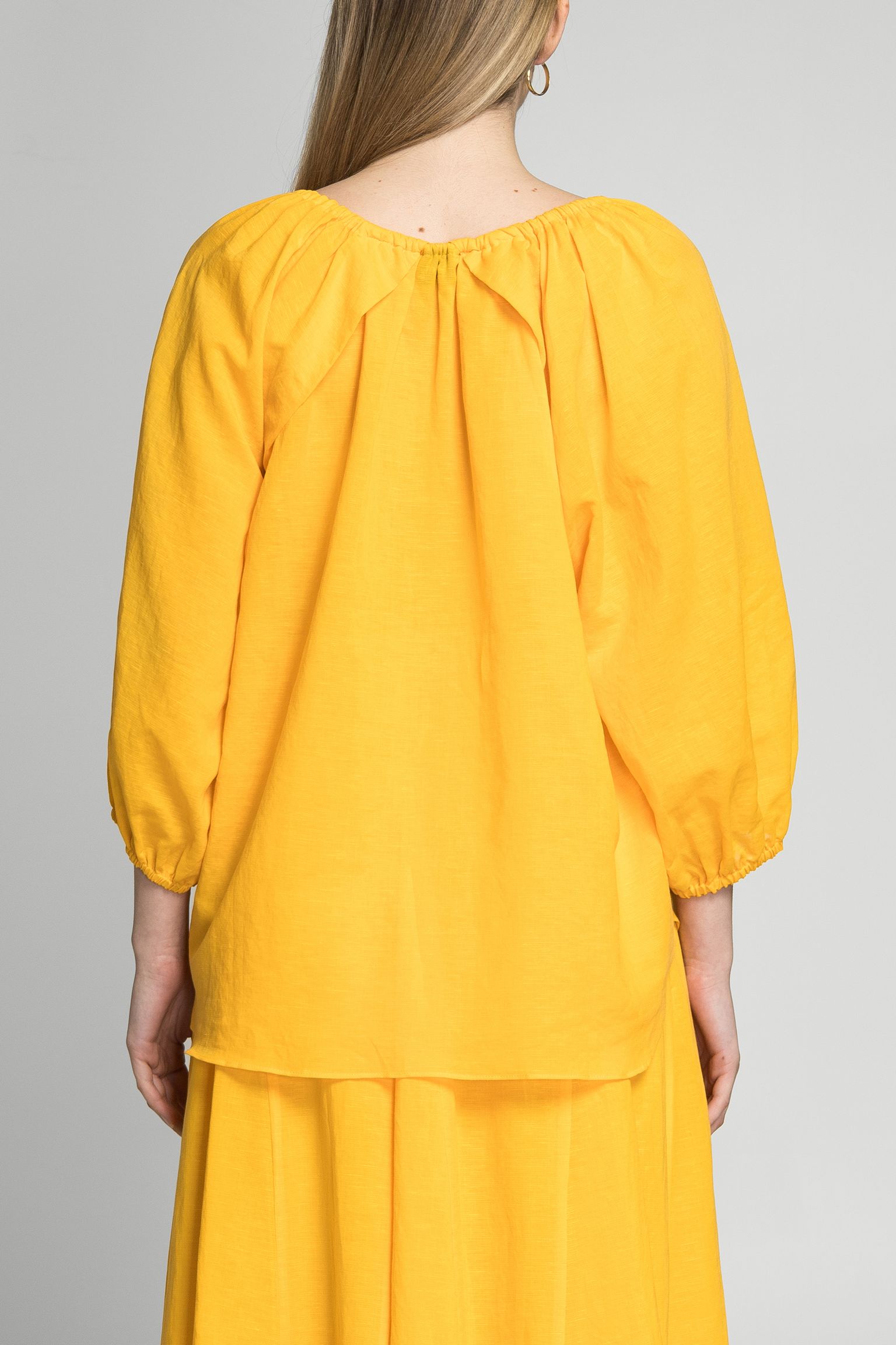 Стильные Блузка LINEN BLENDED PEASANT