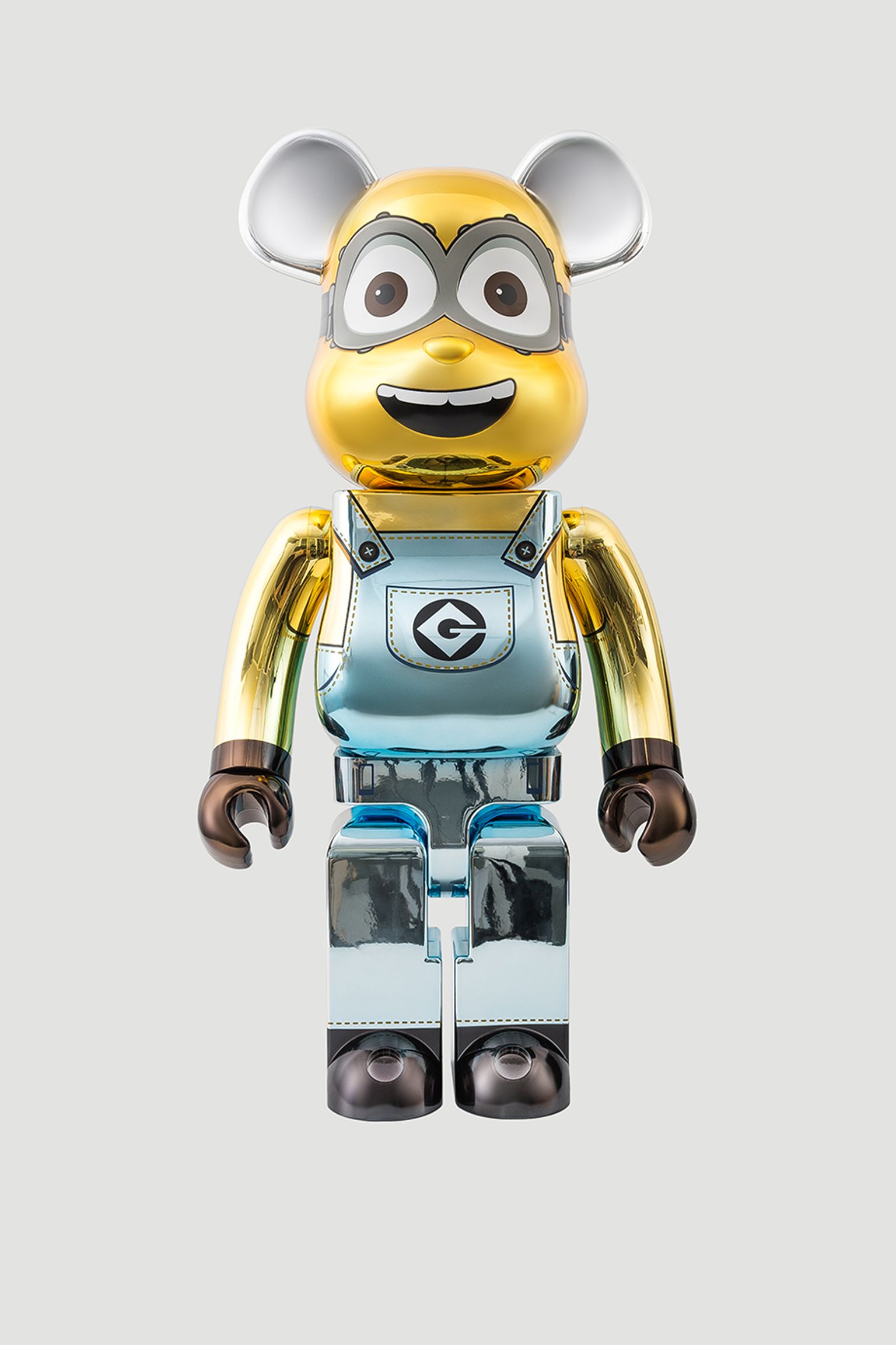 Іграшка BEARBRICK Dave Minion Chrome