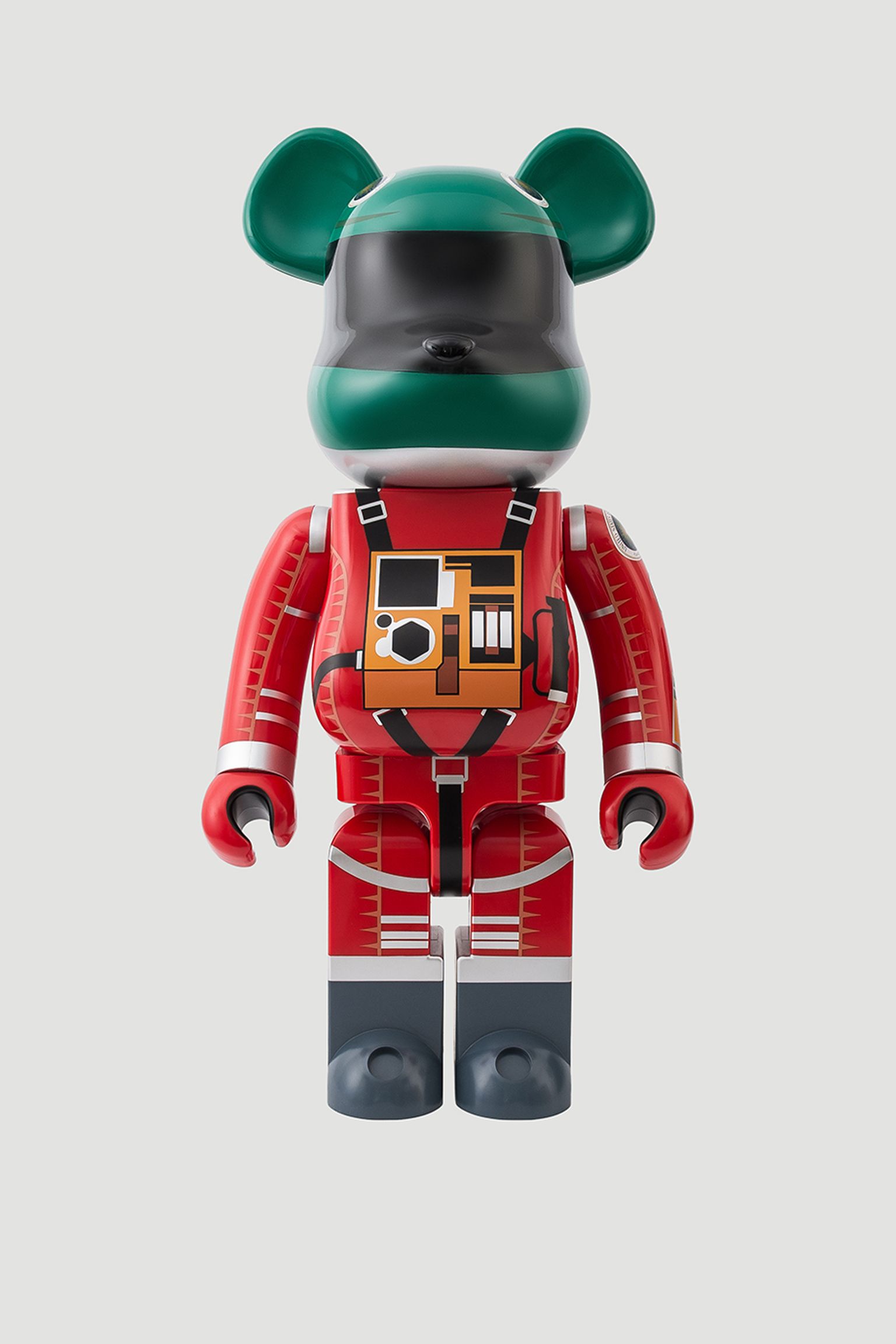 Іграшка BEARBRICK Space Suit Green Helmet &Orange suit ver