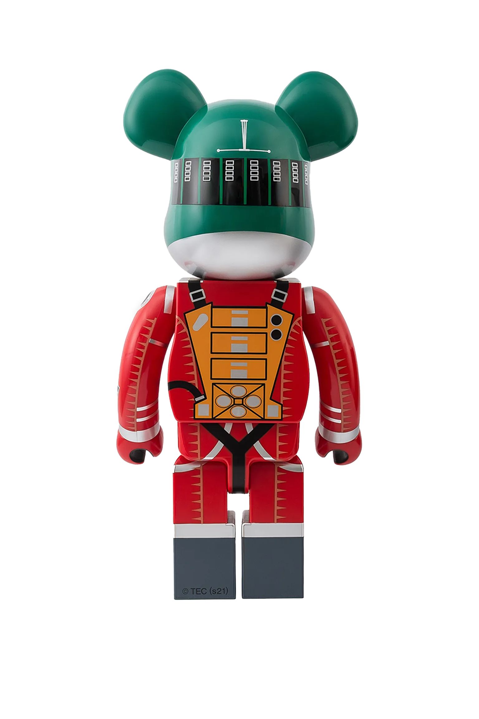 Игрушка BEARBRICK Space Suit Green Helmet &Orange suit ver с доставкой