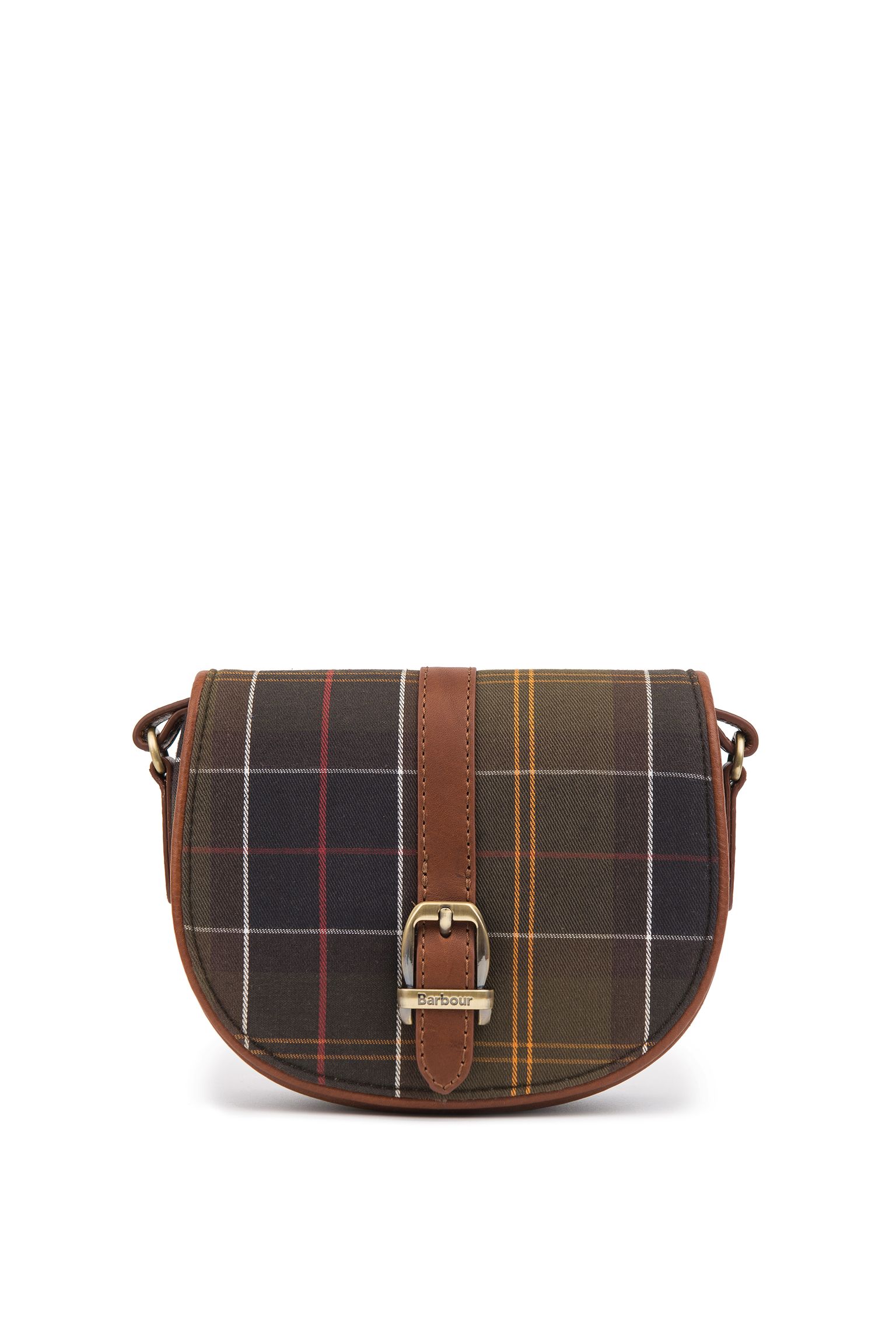 Сумка KATRINE TARTAN LEATHER SADDLE BAG