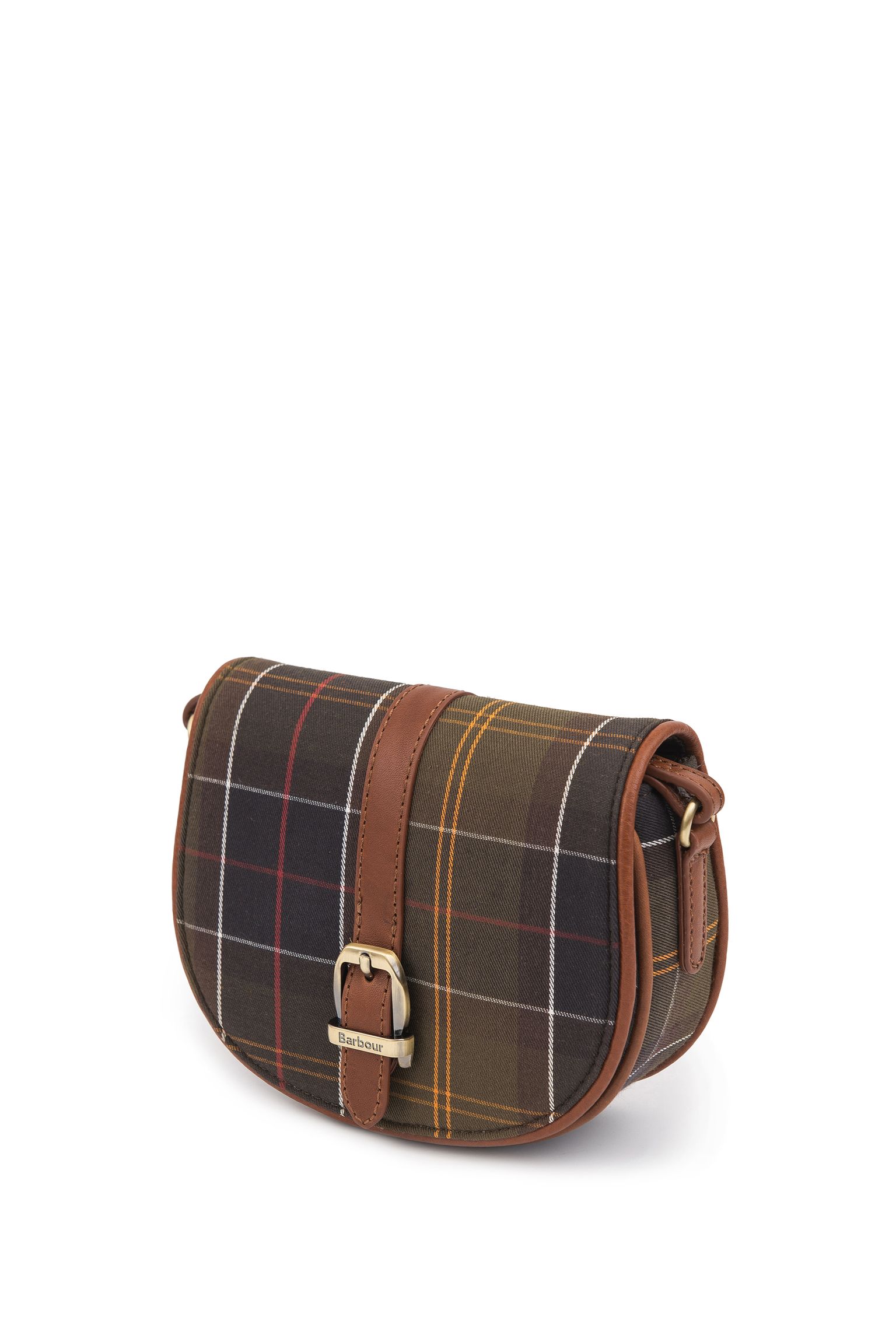 Сумка KATRINE TARTAN LEATHER SADDLE BAG