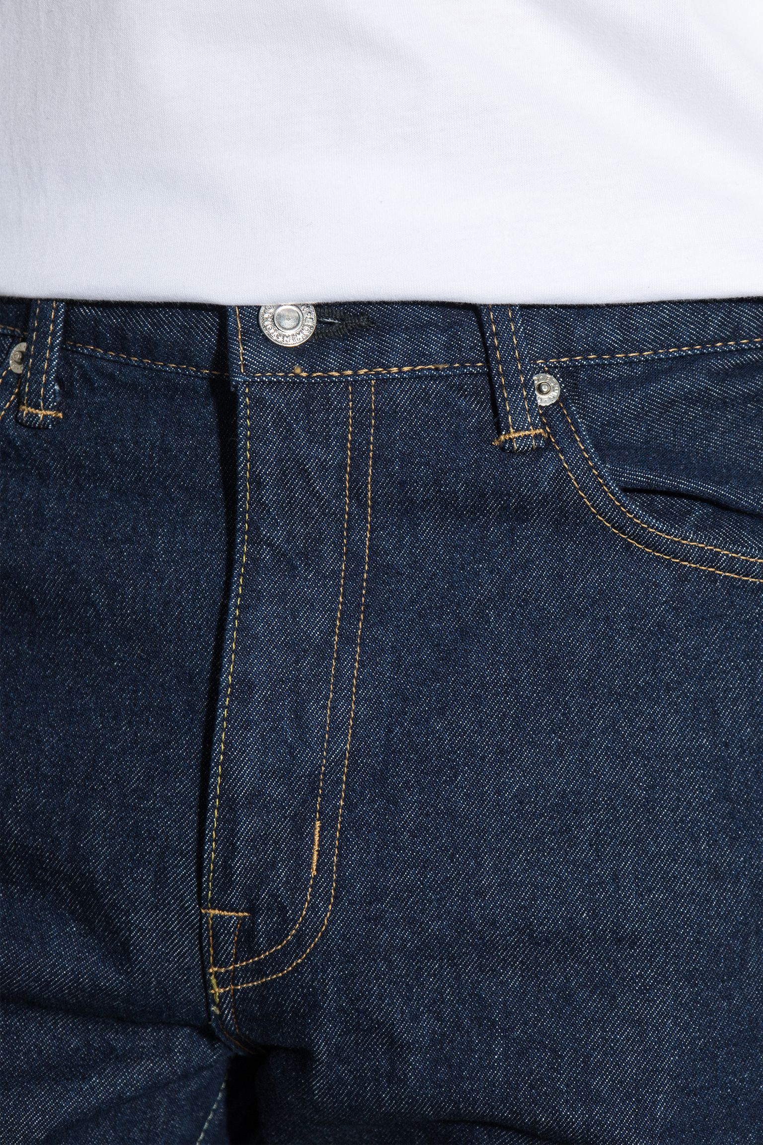Широкий выбор Джинсы Straight Kaihara Pure Indigo Blue Rinsed 12.5oz