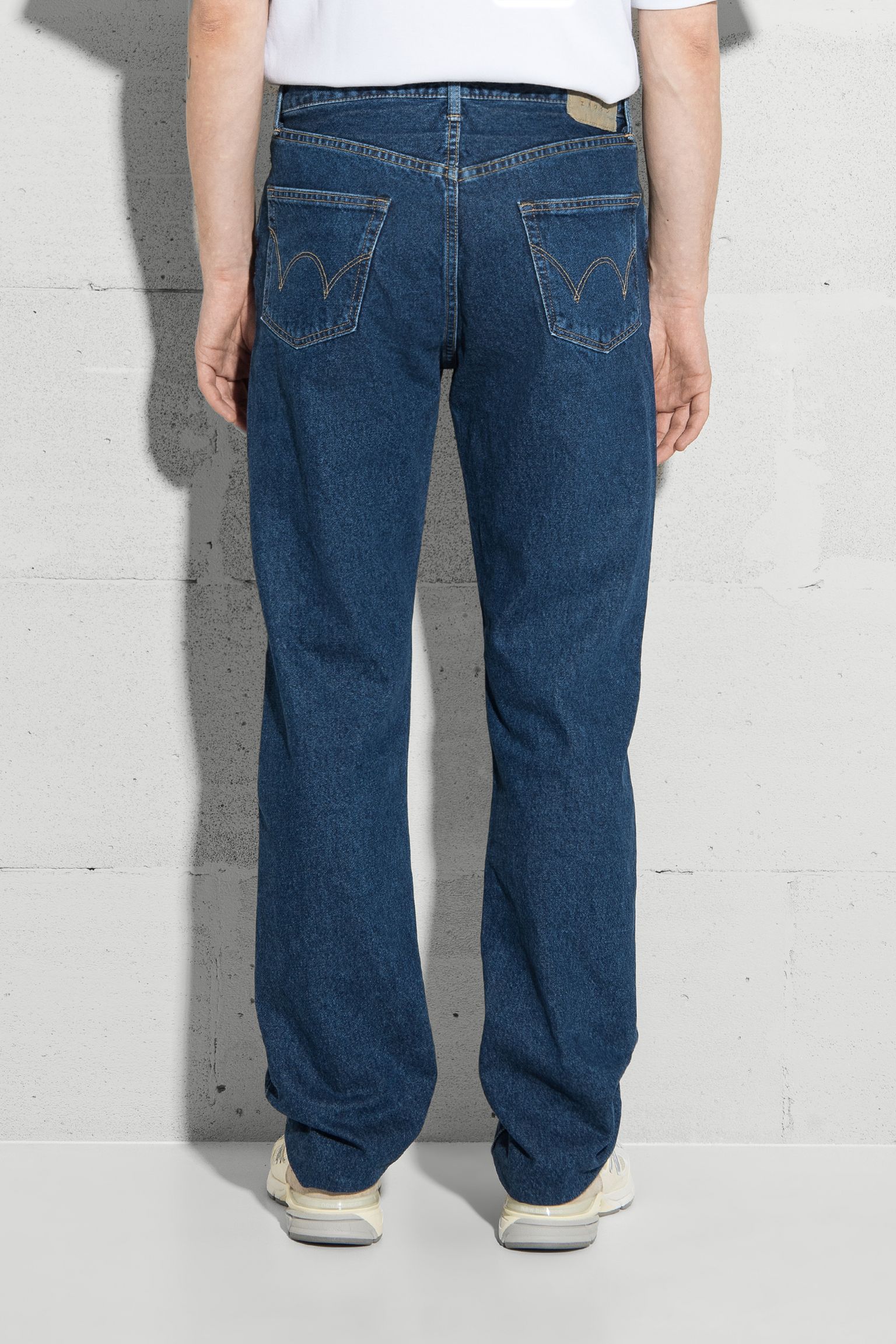 Стильні Джинси Straight Kaihara Pure Indigo Blue mid used 12.5oz