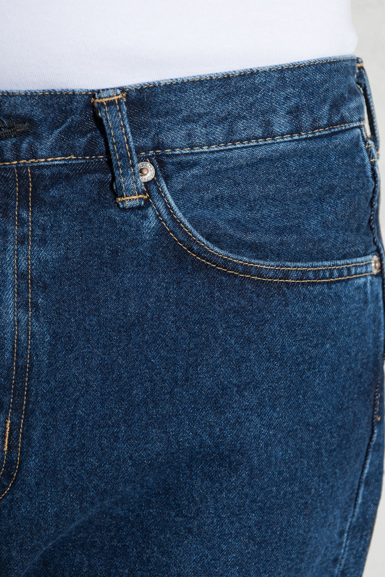 Широкий вибір Джинси Straight Kaihara Pure Indigo Blue mid used 12.5oz