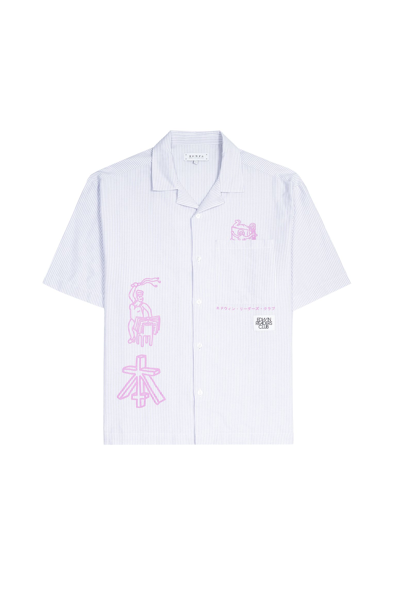 Рубашка с коротким рукавом Reader's Club Lila/White garment washed