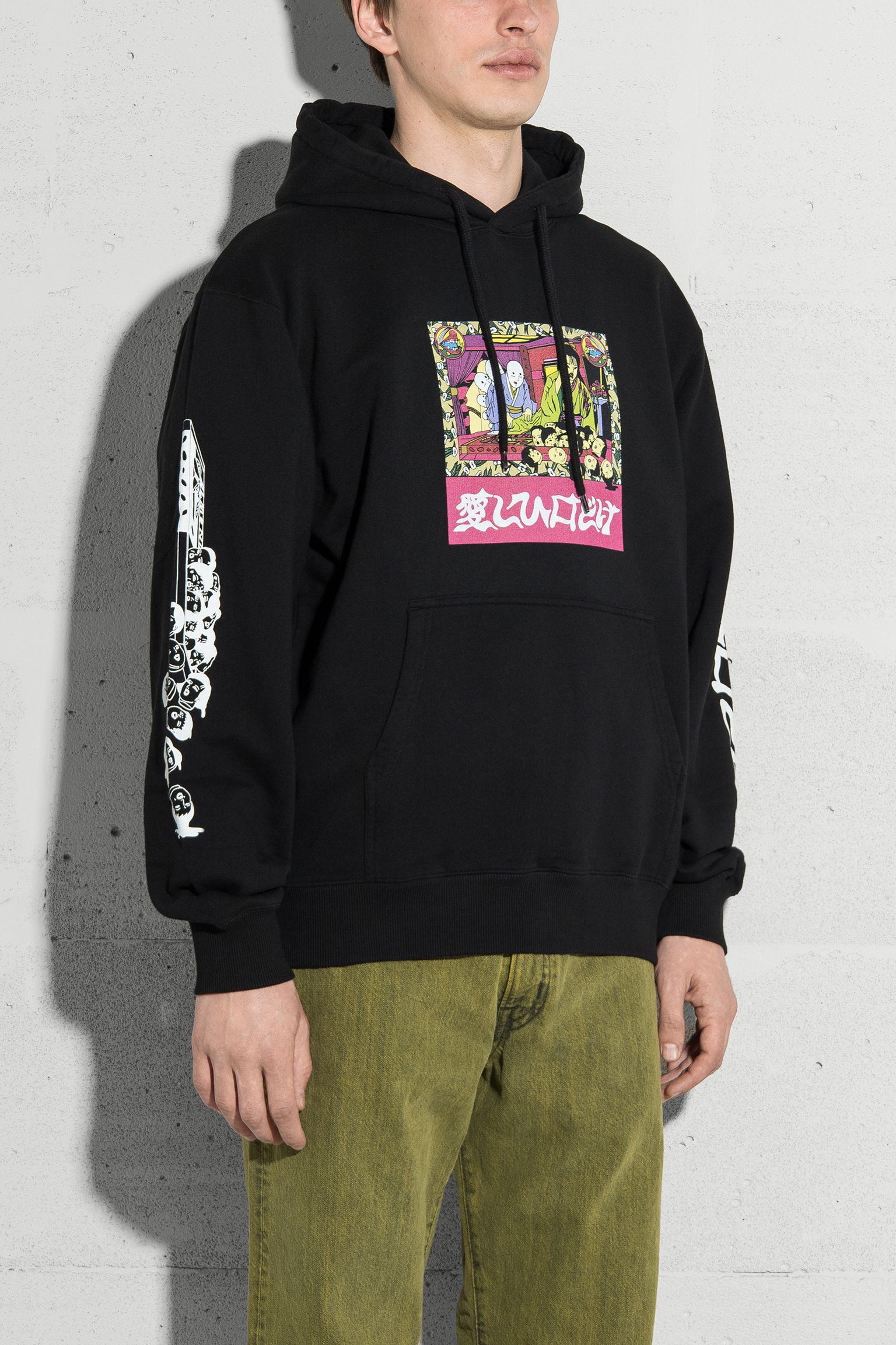 Худи Kouichi Matsuda Black garment washed с доставкой