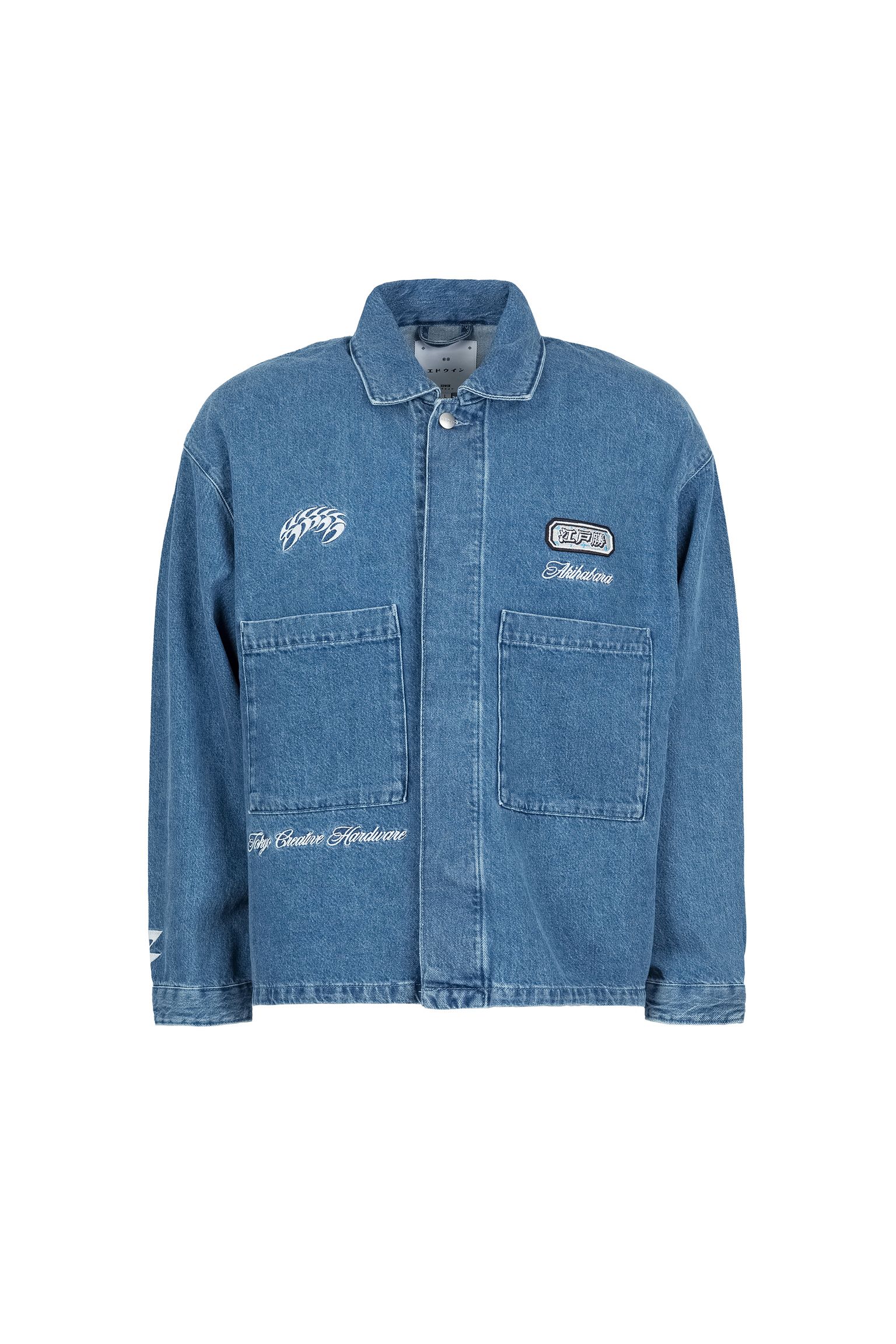 Куртка джинсова Oshino Uniform Victory Blue light stone washed 12,4oz Blue купити