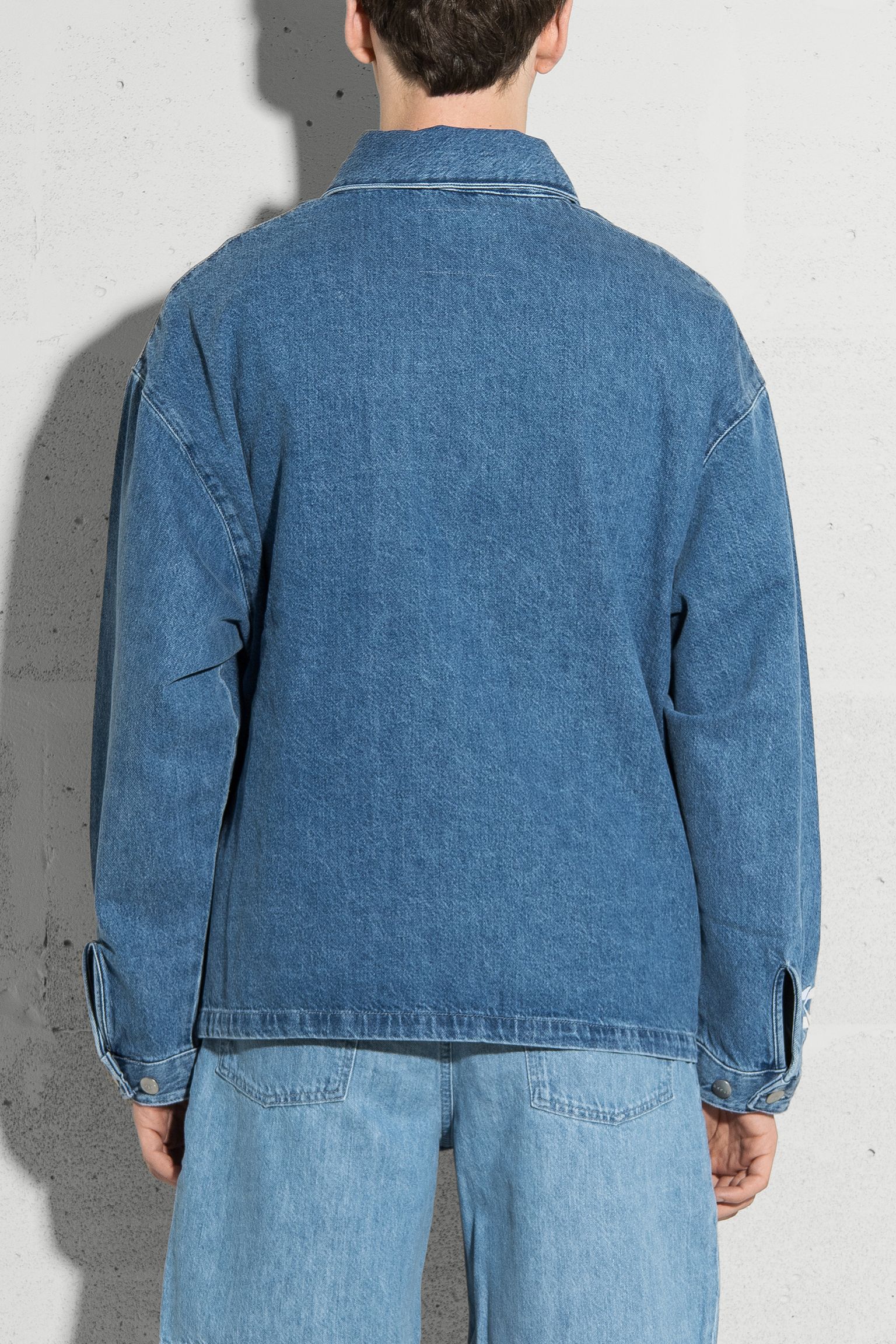 Стильні Куртка джинсова Oshino Uniform Victory Blue light stone washed 12,4oz Blue