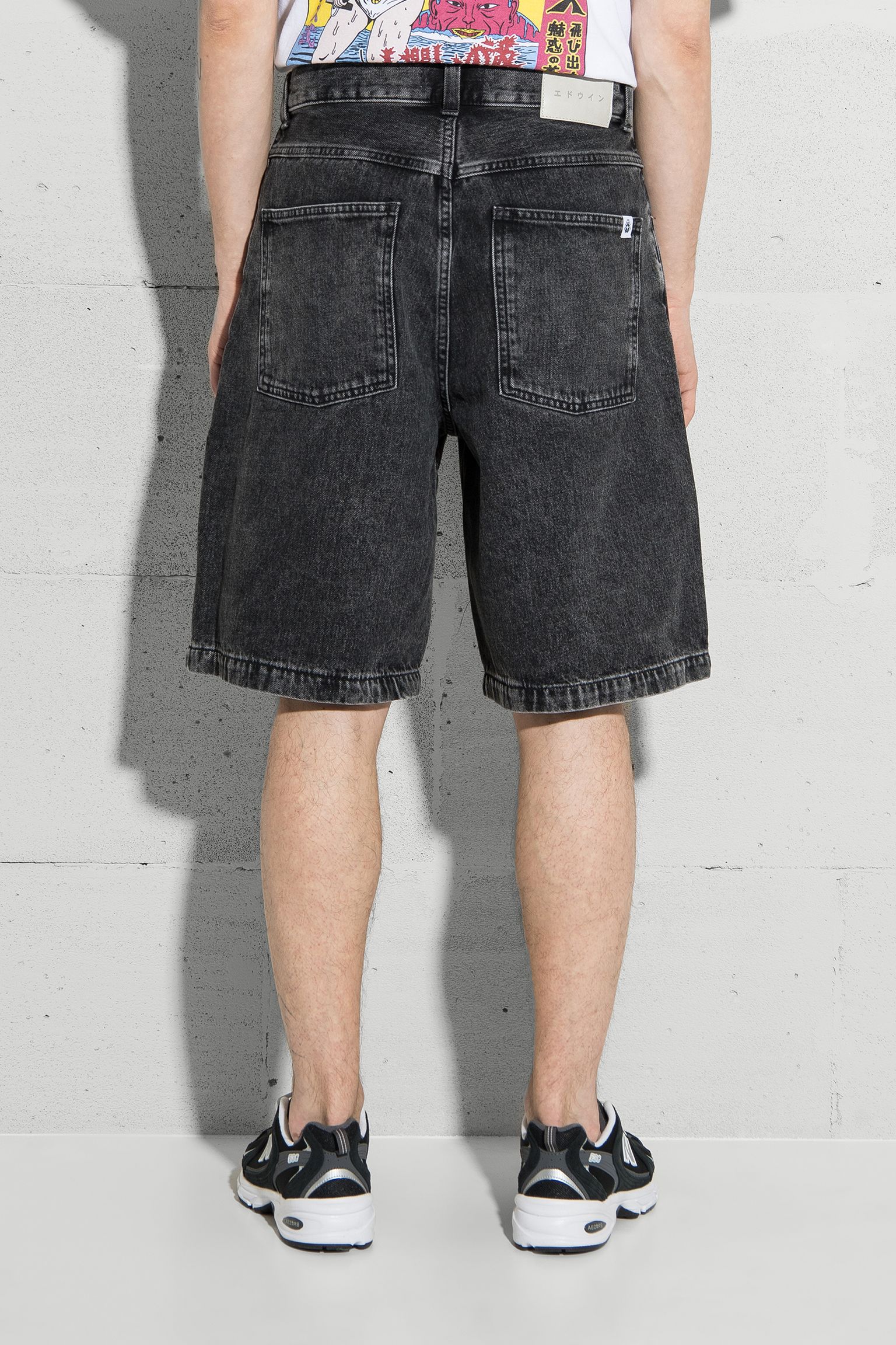 Шорты Worker Pembroke Black matt wash 13.56oz