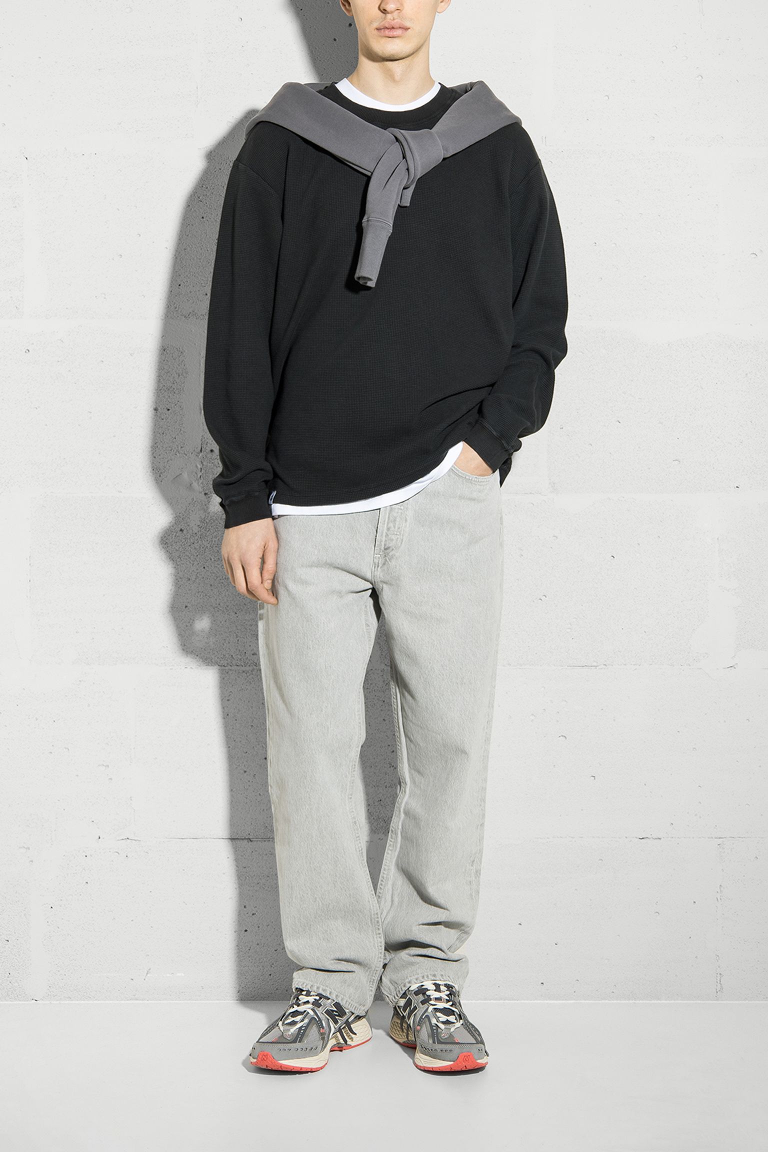 Лонгслів Waffle Dizzy garment dyed купити в Україні