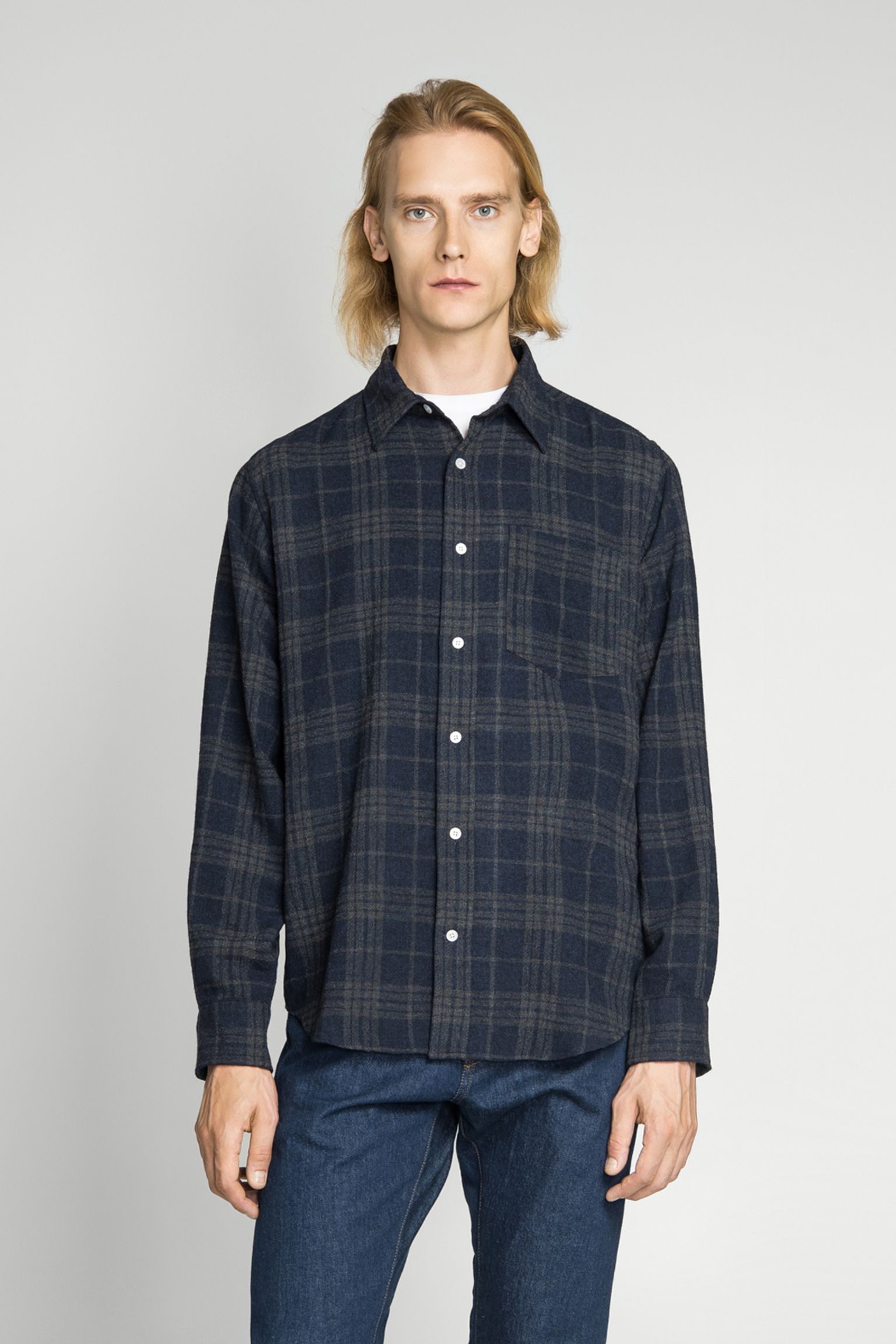 Рубашка Algot Relaxed Wool Check Shirt