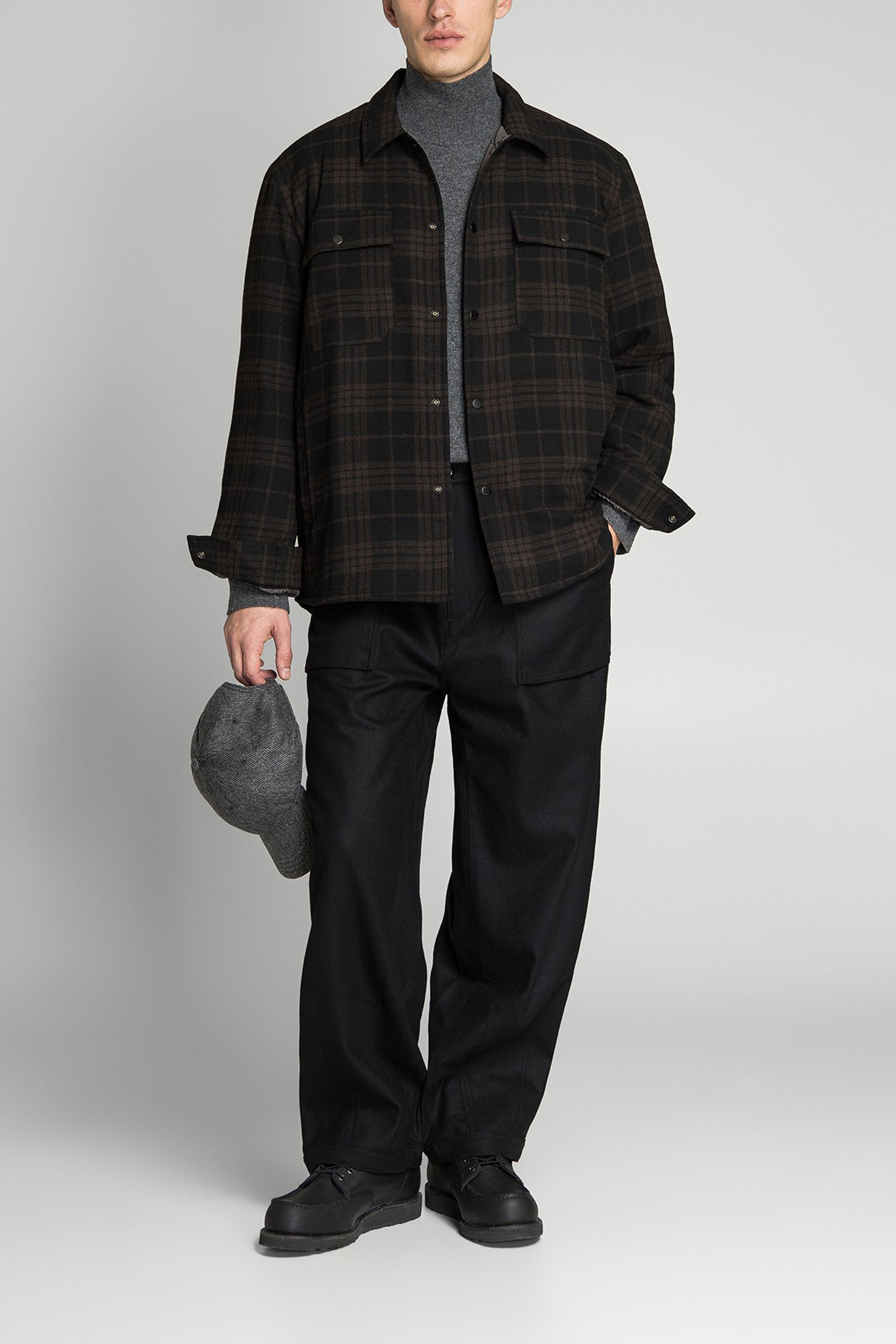 Овершот Hjalmer Insulated Wool Check Overshirt купити в Україні