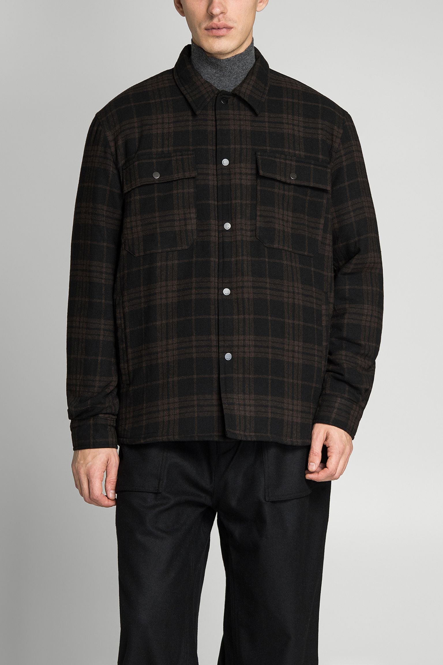 Овершот Hjalmer Insulated Wool Check Overshirt