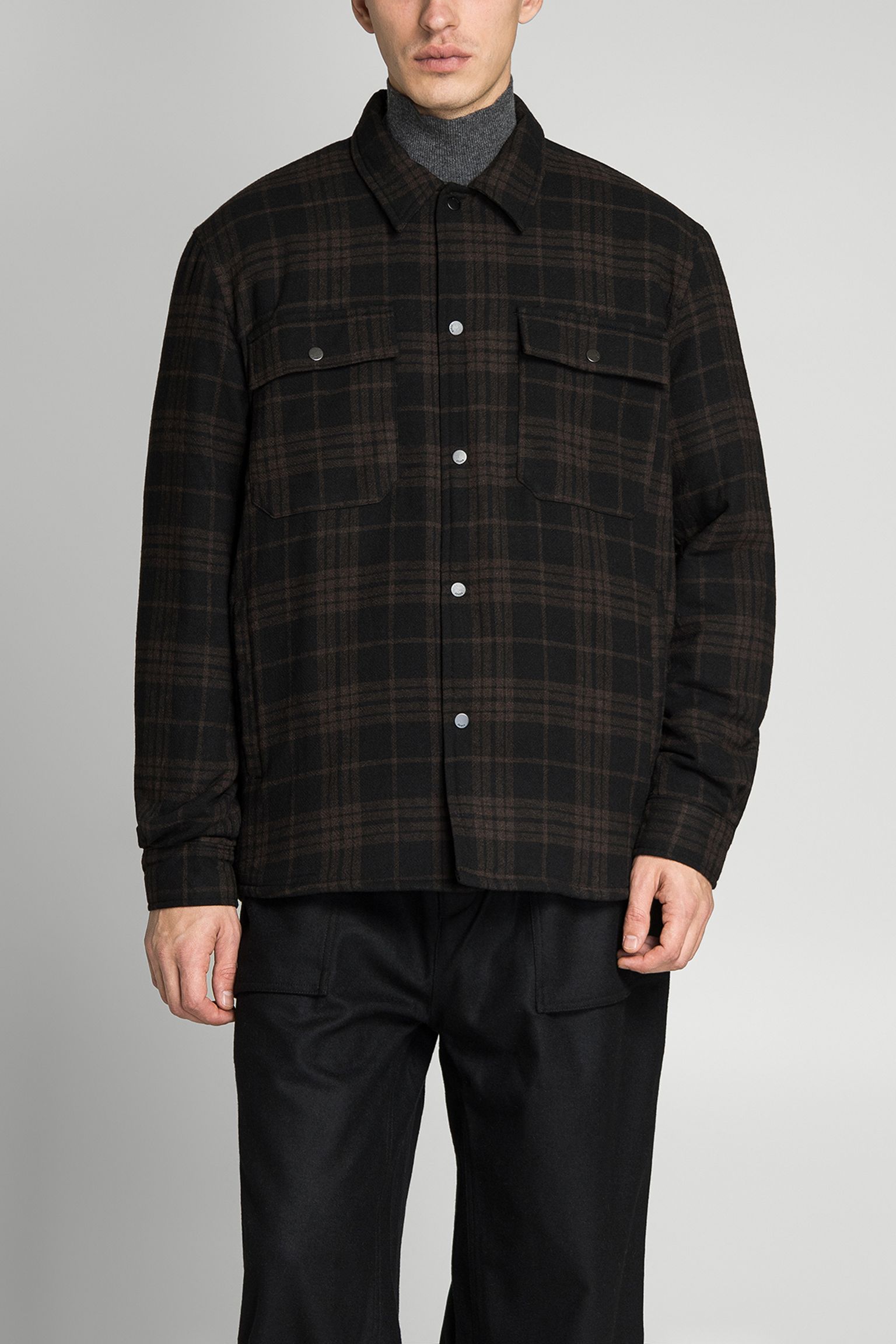 Овершот Hjalmer Insulated Wool Check Overshirt з доставкою