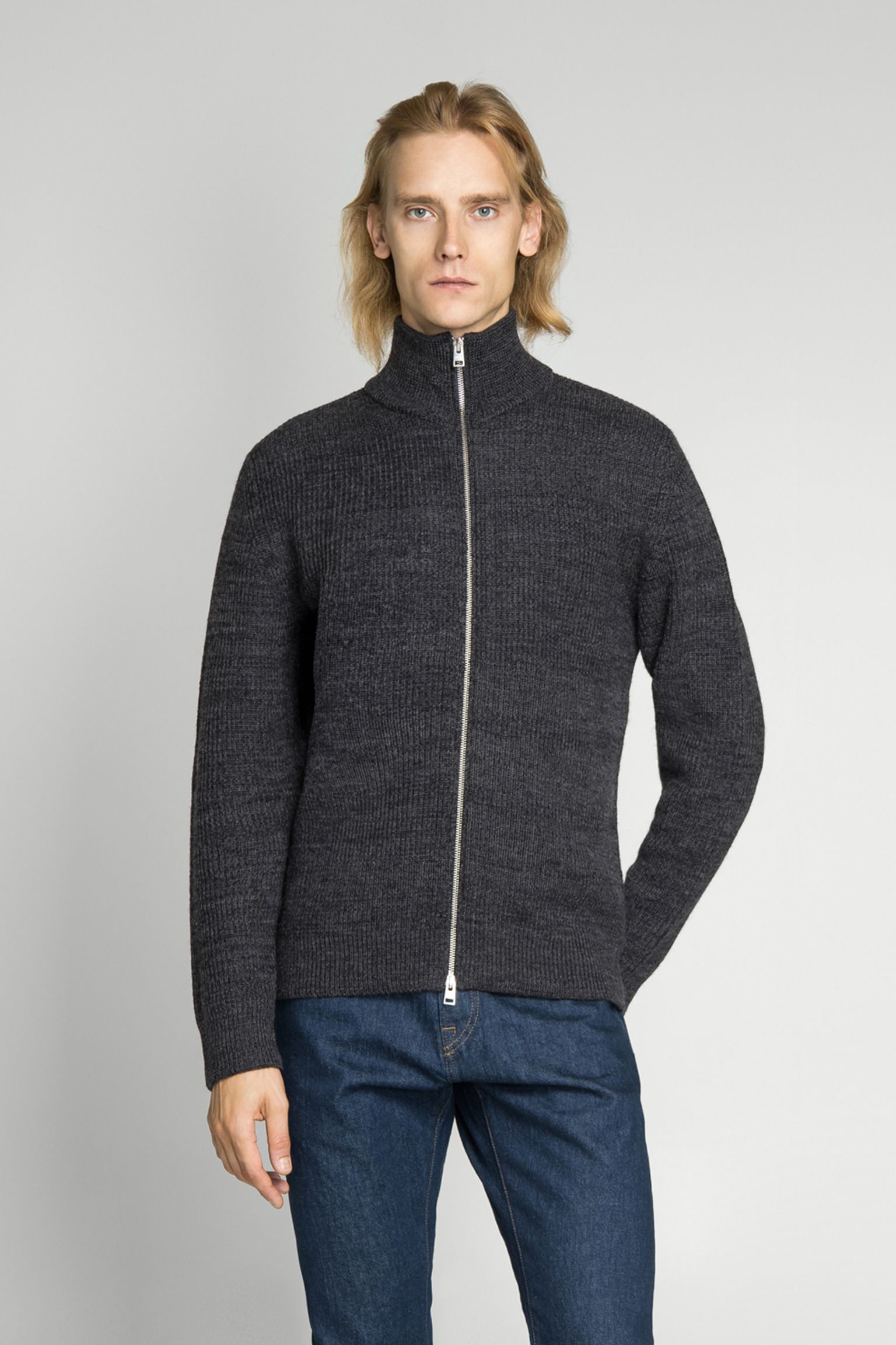 Кардиган Hagen Wool Cotton Rib Full Zip Jacket