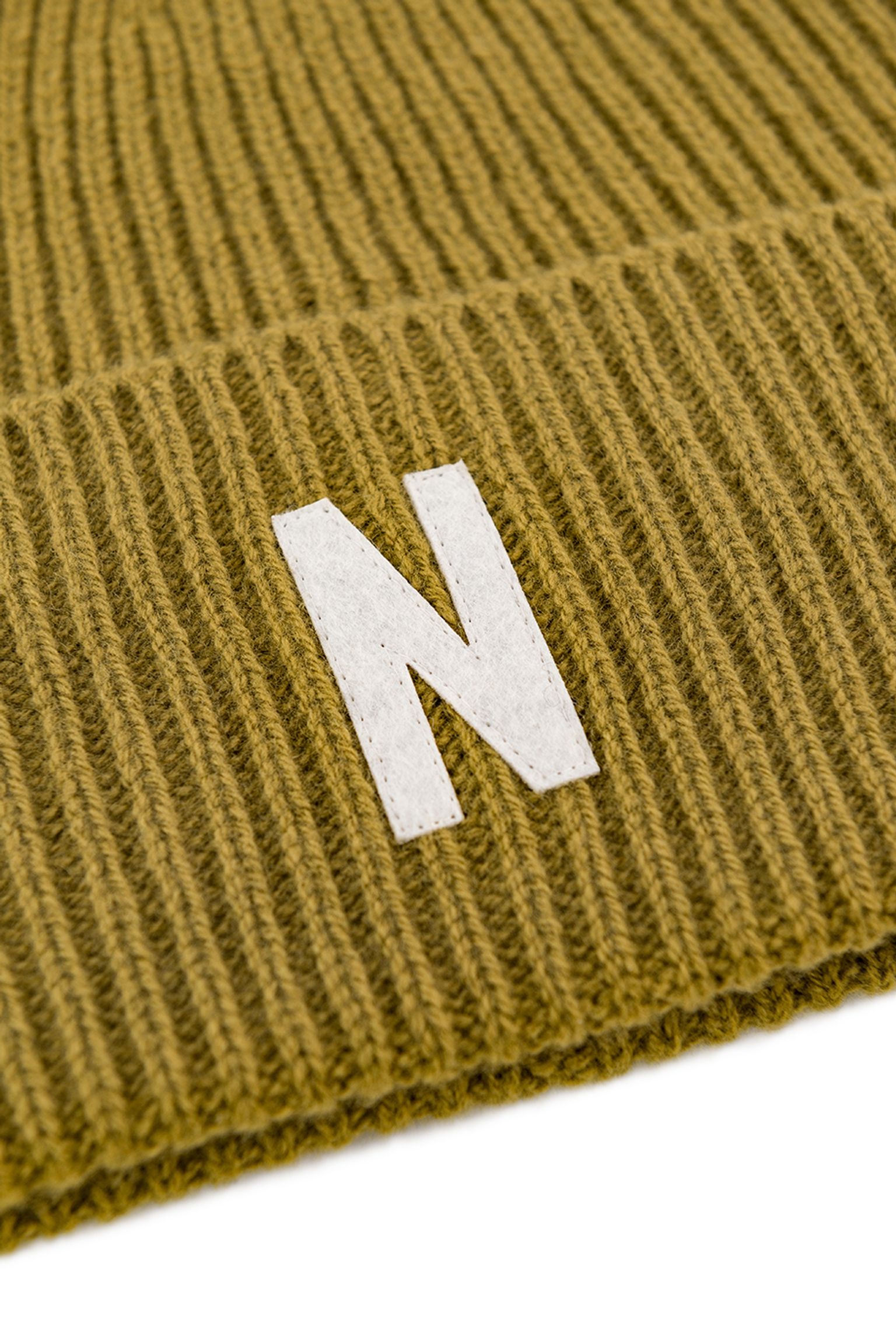Стильные Шапка Merino Lambswool Rib N Logo Beanie