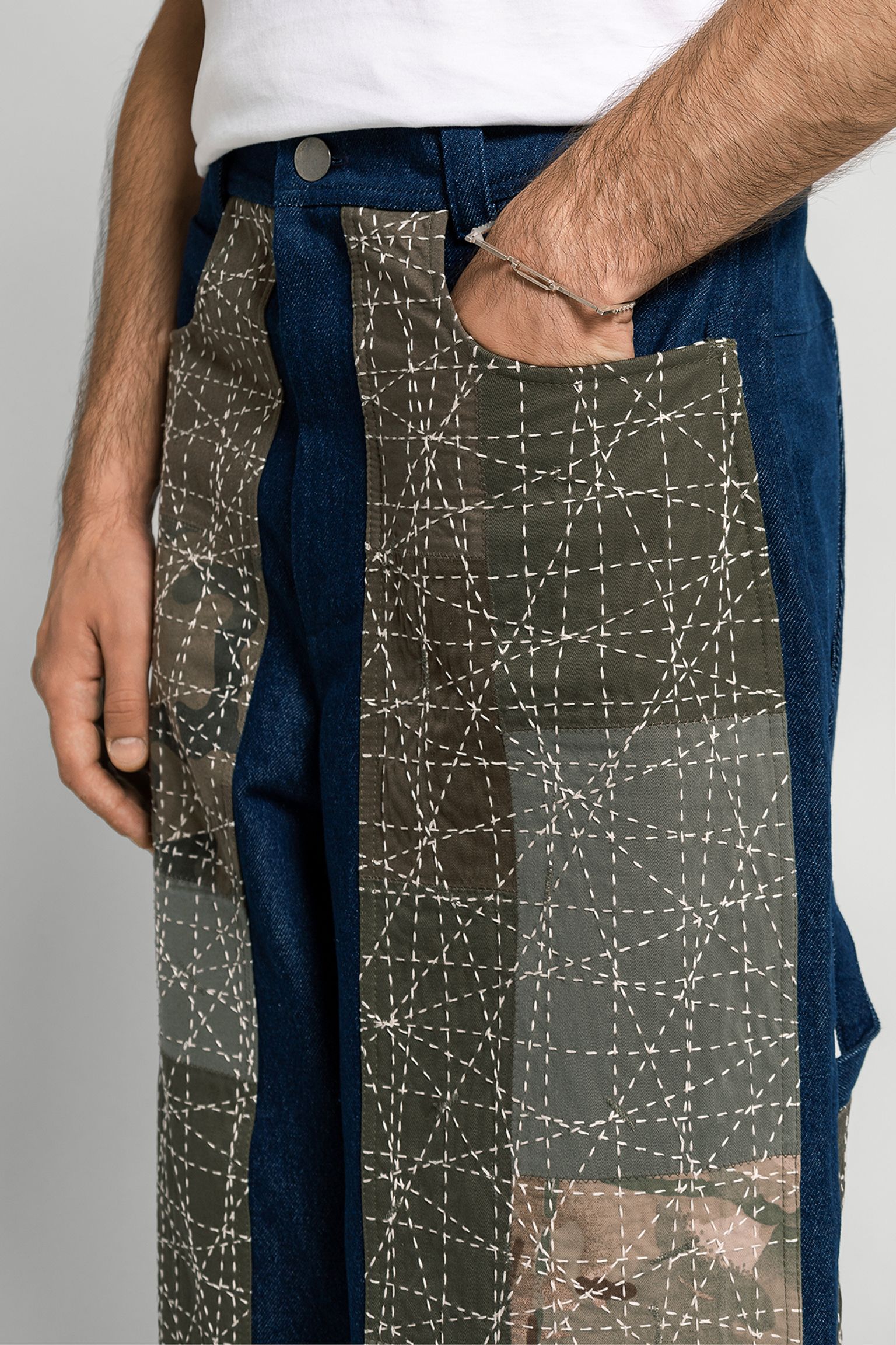 Стильные Брюки Labor Sashiko Upcycled Pants