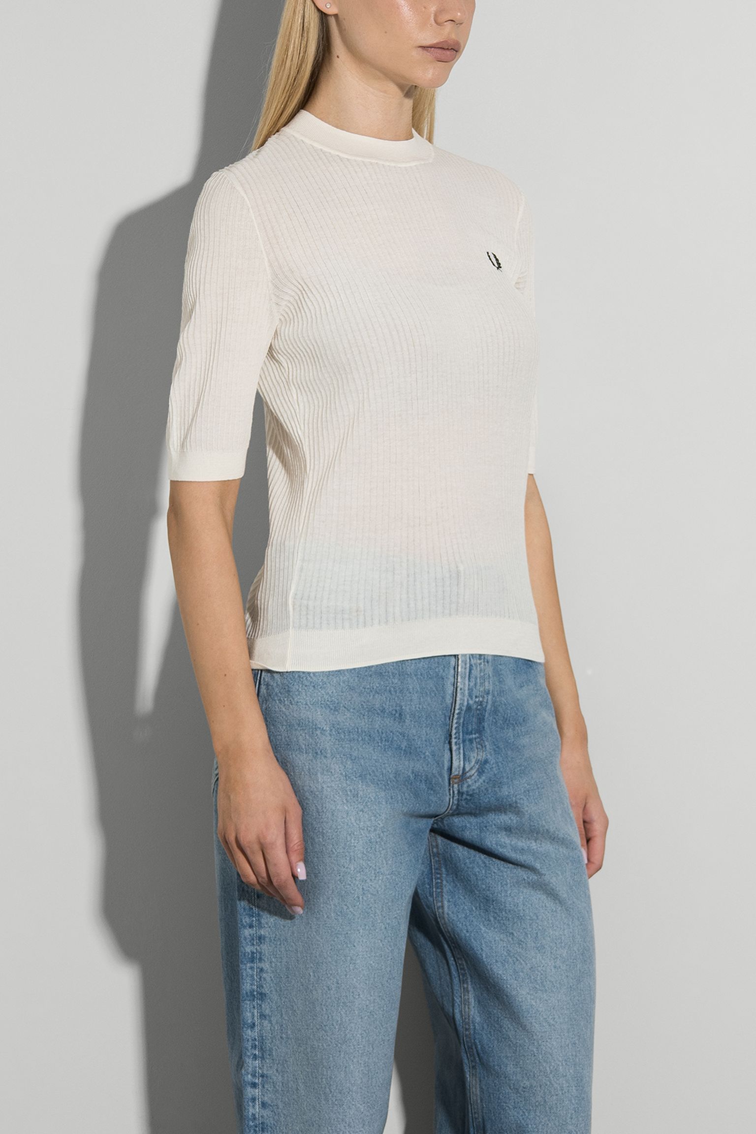 Футболка SHEER KNIT HIGH NECK