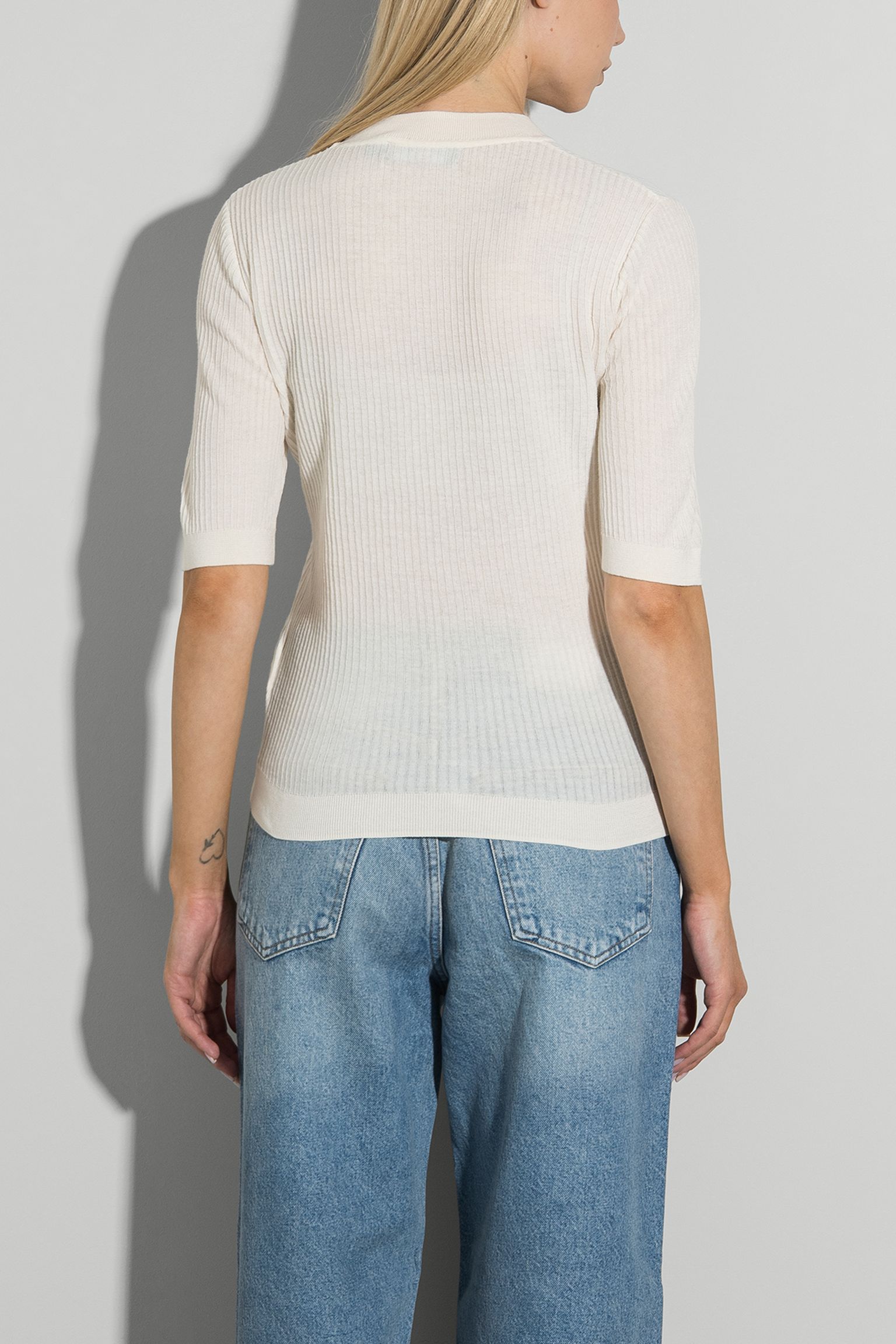 Футболка SHEER KNIT HIGH NECK