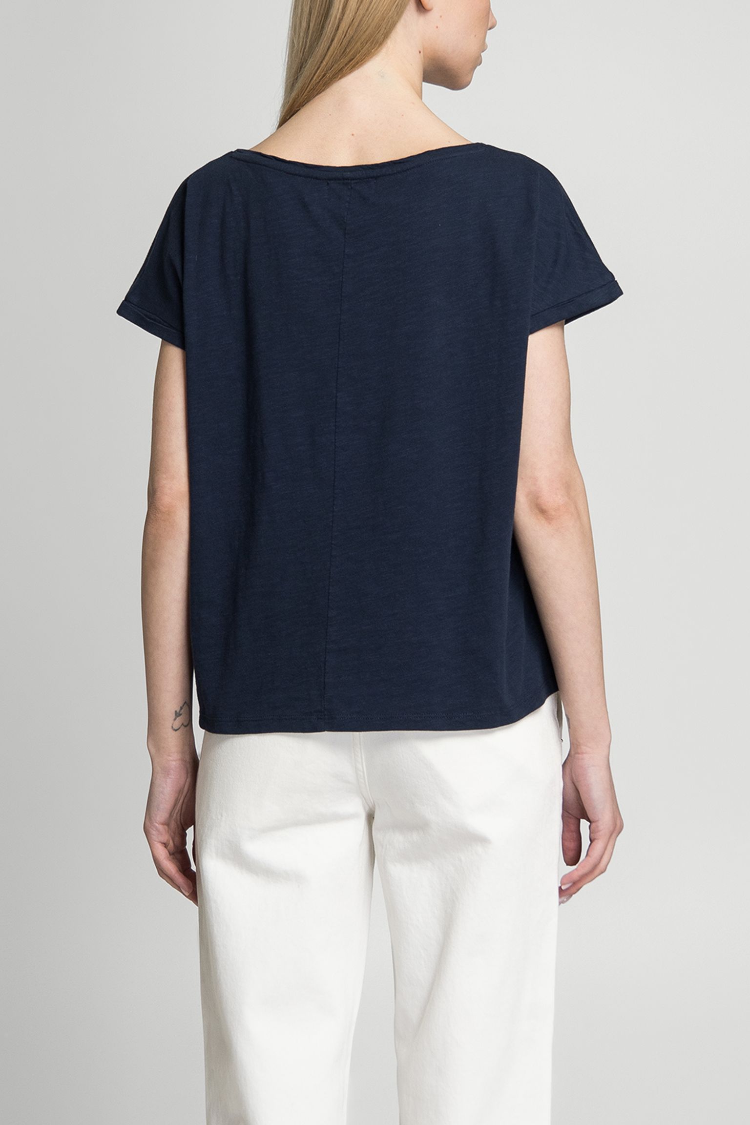Стильні Футболка SLUB COTTON BOAT NECK TEE