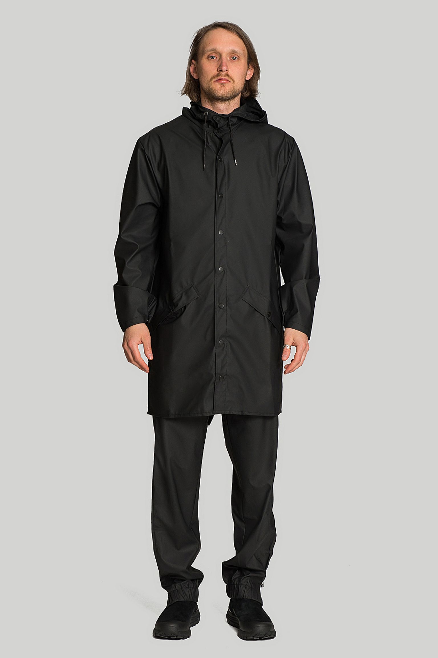 Широкий вибір Плащ Rains Long Jacket Black