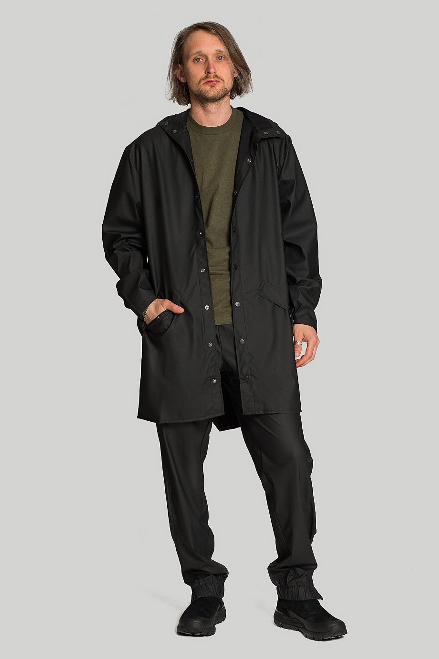 Плащ Rains Long Jacket Black