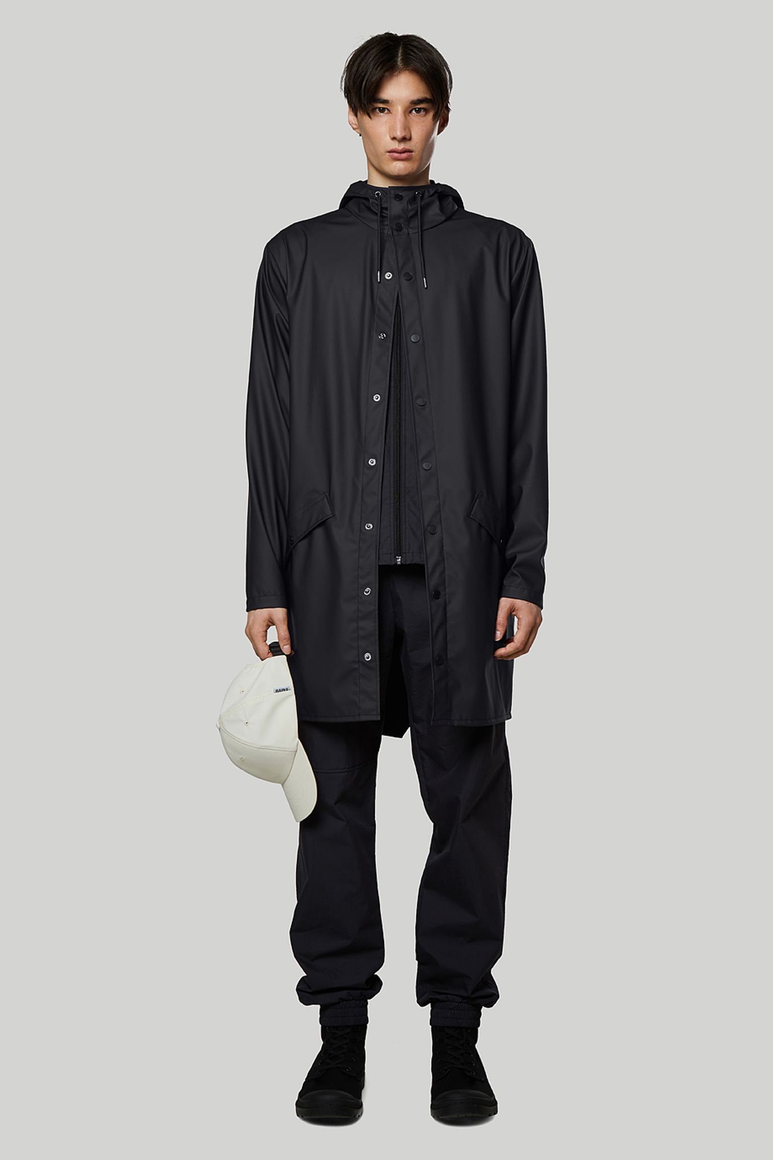 Плащ Rains Long Jacket Black купити в Україні